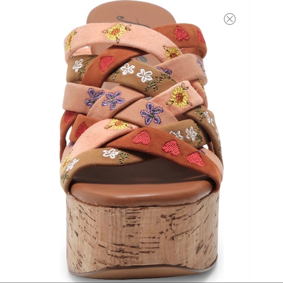 Flash Sale ReList Tom NWOB Free People Lisbon Platform Sandal Sandbar Multi 37.5 - Picture 4 of 13